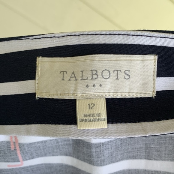 Talbots flamingo print resort wear stripped skirt size 12 - Picture 3 of 8